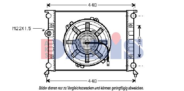 AKS DASIS radiatorius, variklio aušinimas 020012N